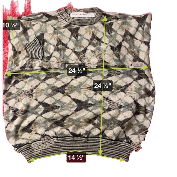 Jhane Barnes Vintage Men's Sweater Geometric Long Sleeve Multicolor Large - Picture 2 of 4